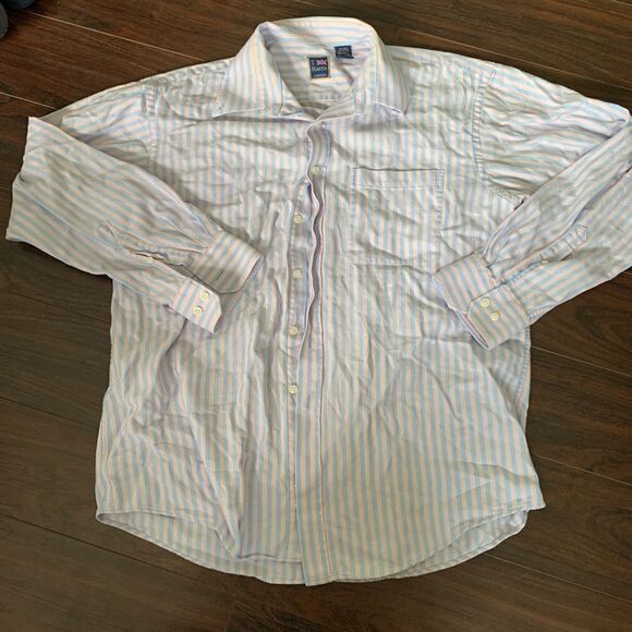 T Harris London men’s striped button down dress - Picture 1 of 4
